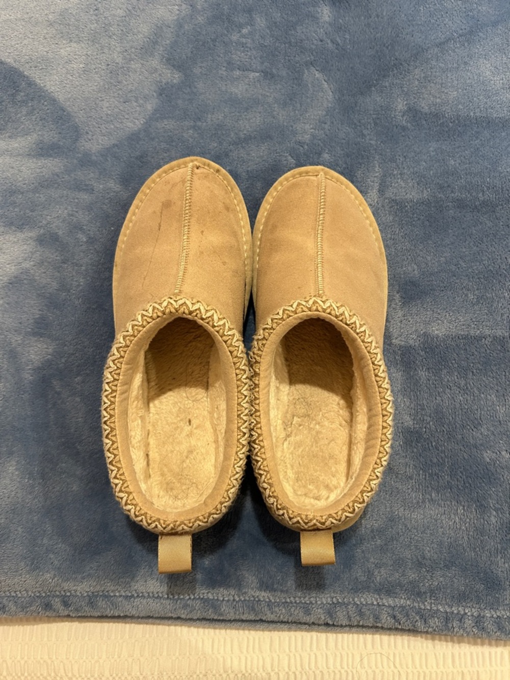 Amazon Women's Tan Cozy Slip-On Slippers